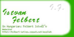 istvan felbert business card